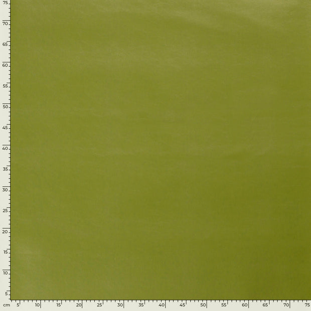 Imitation cuir tissu Unicolore Vert Olive