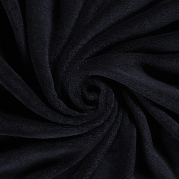 Coral Fleece fabric Unicolour Navy