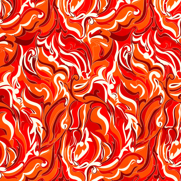 Katoen Satijn stof Oranje zijdemat 