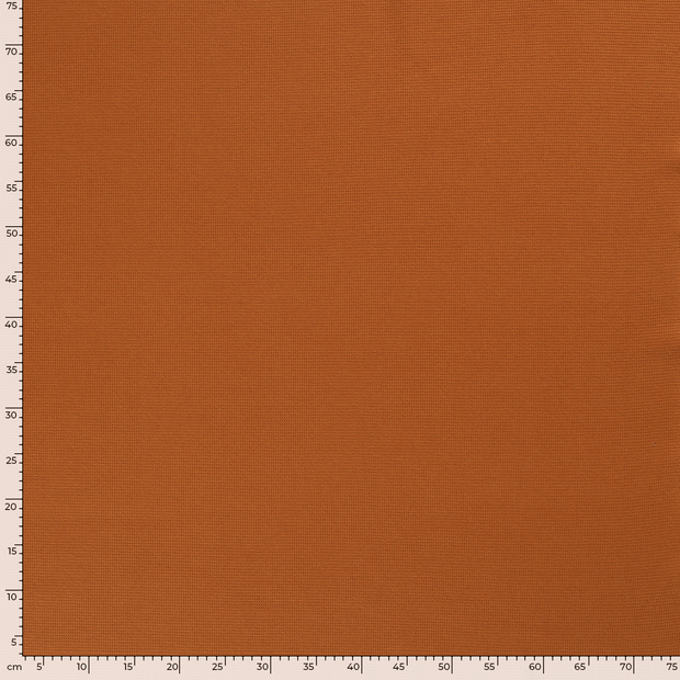 Knitted Waffle fabric Unicolour Brique