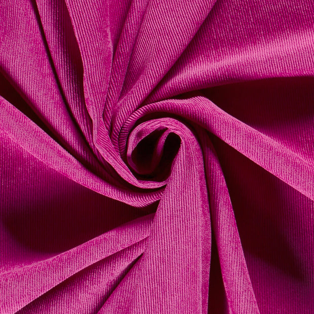 Babycord Stretch 21w fabric Unicolour Fuchsia