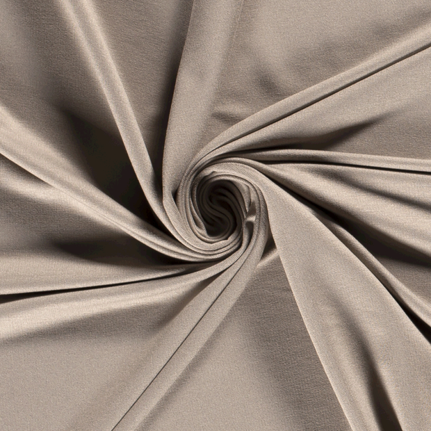 ECOVERO™ French Terry fabric Unicolour Taupe Grey