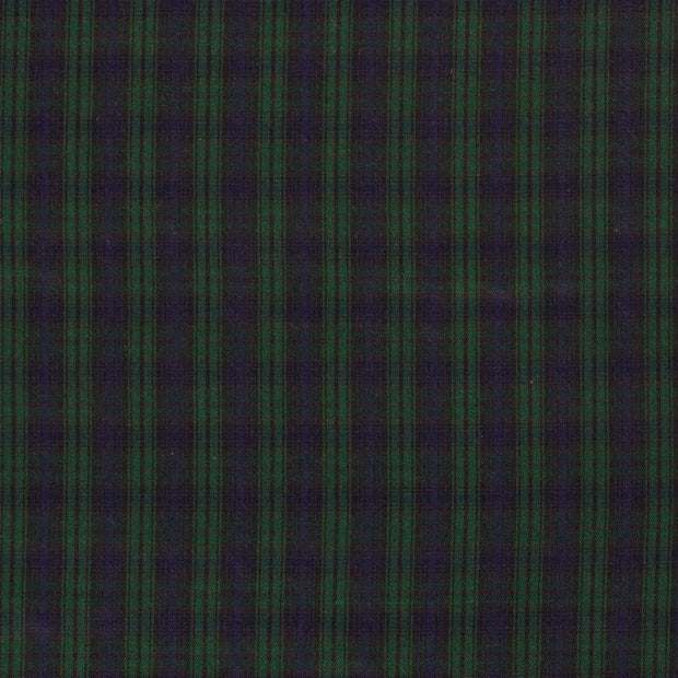 Gabardine fabric Checks Dark Green