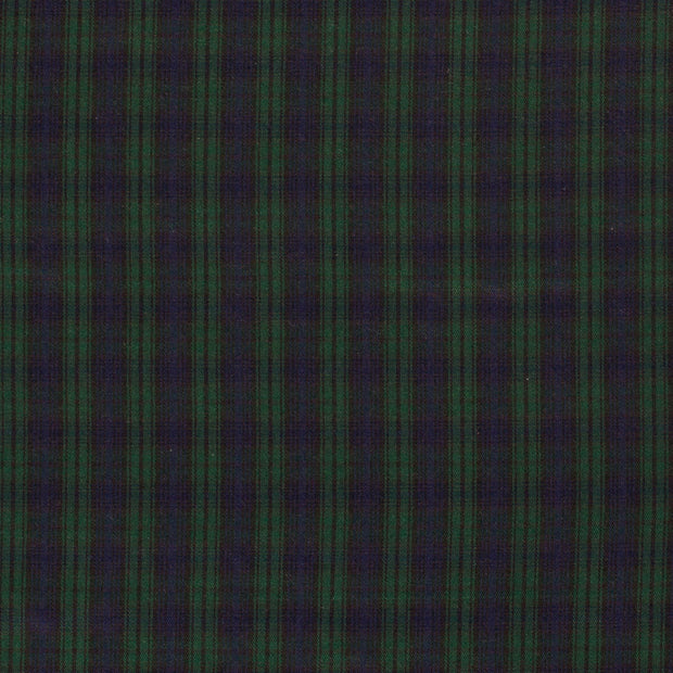 Gabardine fabric Checks Dark Green