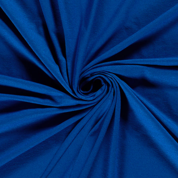 Jersey de Viscose tissu Unicolore Cobalt