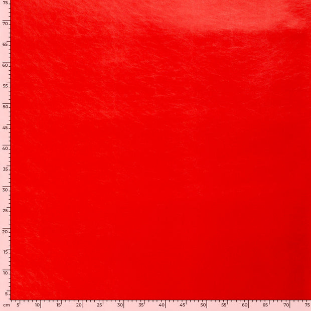 Artificial Leather fabric Unicolour Red