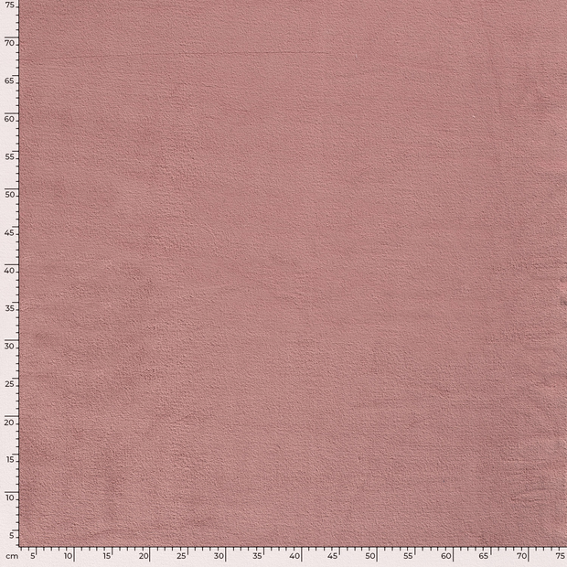 Polaire Doudou tissu Unicolore Vieux rose