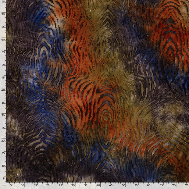 Burnout Jacquard fabric Tie Dye Orange