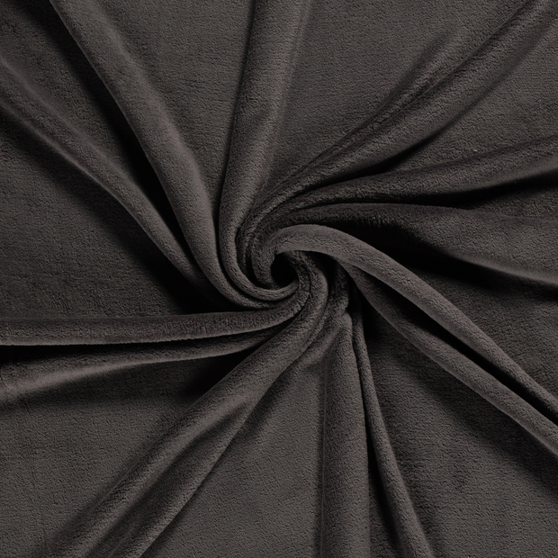 Coral Fleece fabric Dark Grey 