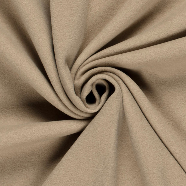 Mantel Wool Touch tissu Unicolore Beige