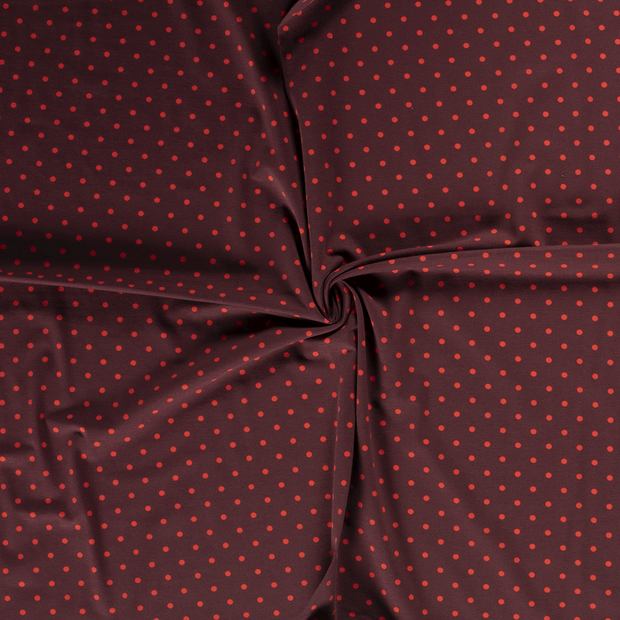 Cotton Jersey fabric Bordeaux printed 