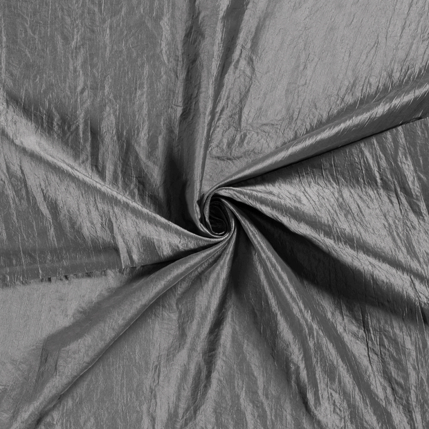 Taffeta fabric Grey crushed 