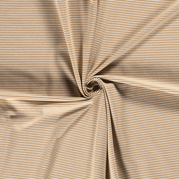 Cotton Jersey Yarn Dyed fabric Nutmeg 