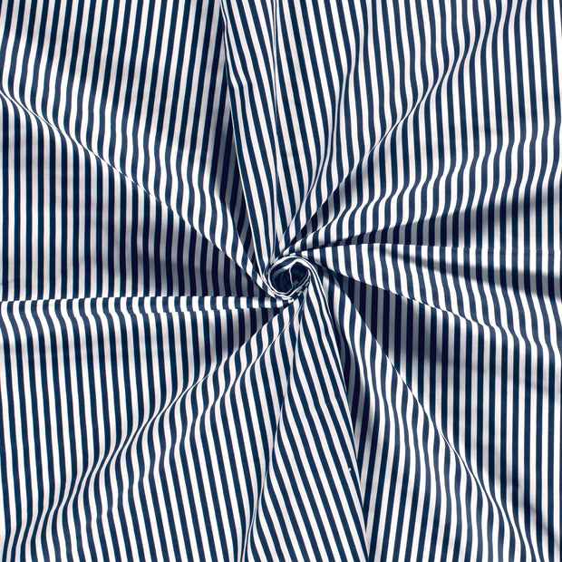 Cotton Poplin fabric Navy printed 