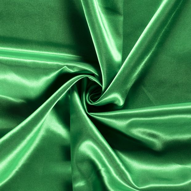 Satén tela Unicolor Verde