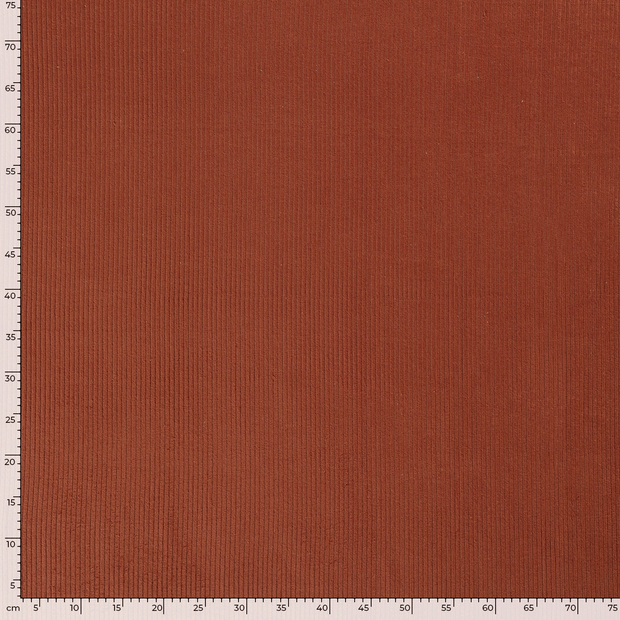 Corduroy 4.5w fabric Unicolour Brique