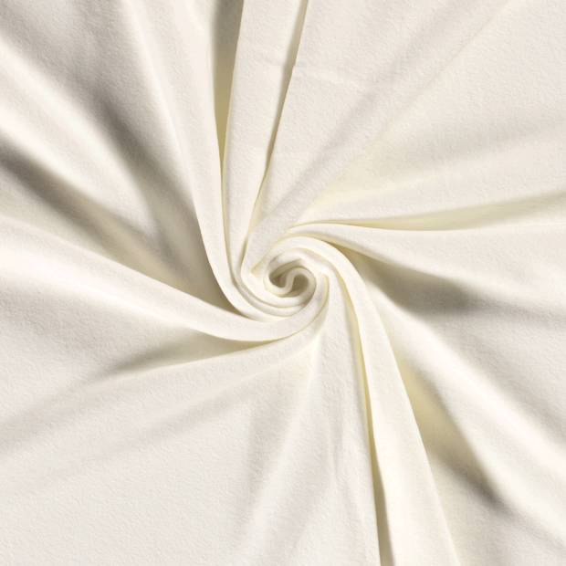 Cotton Fleece fabric Off White brushed 