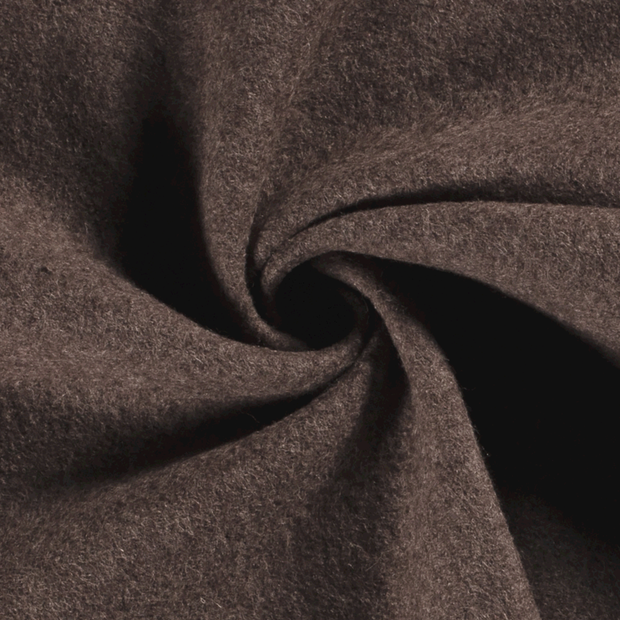Chiffon en laine tissu Unicolore Marron
