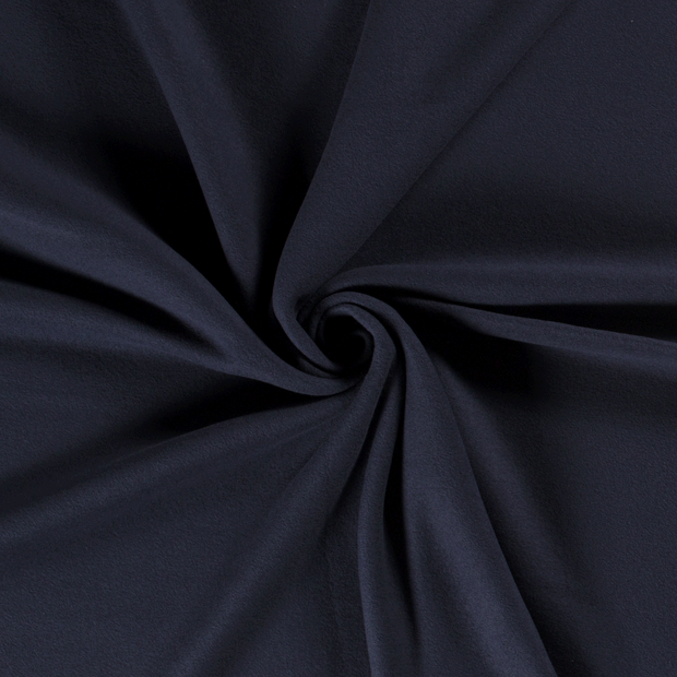 Cotton Fleece fabric Navy brushed 