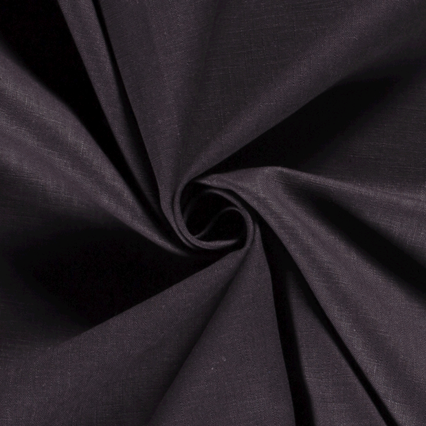 Ramie Linen fabric Unicolour Carbon