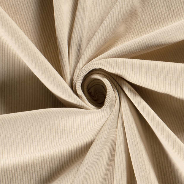 Rib Jersey fabric Unicolour Beige