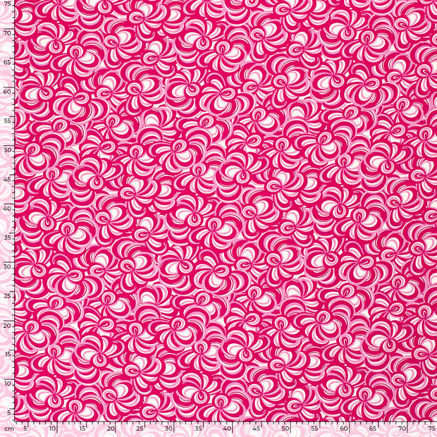 Viscose Poplin fabric Abstract Fuchsia