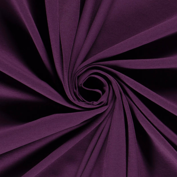 Cotton Jersey fabric Unicolour Aubergine