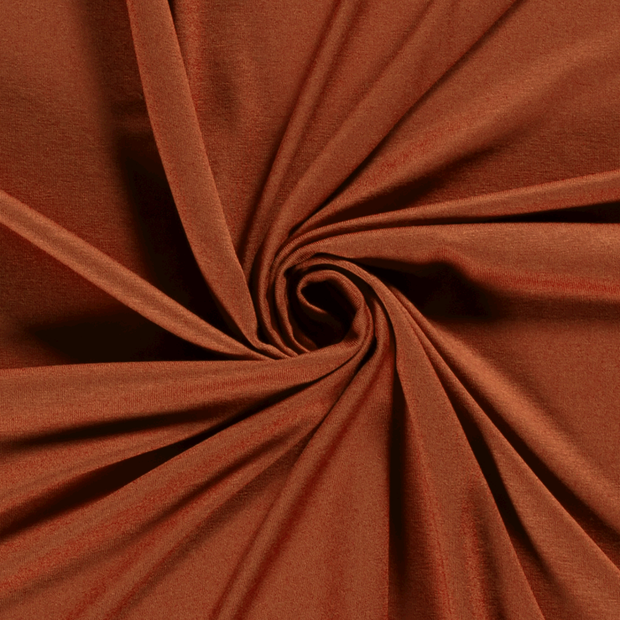 Viscose Jersey fabric Unicolour Brique