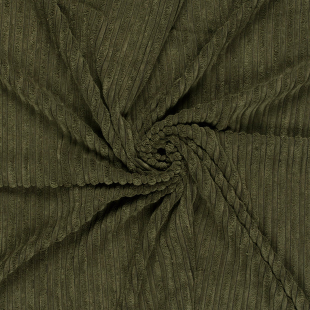 Corduroy 4.5w fabric Khaki Green brushed 