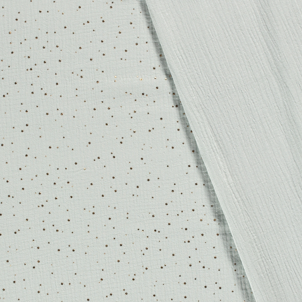 Muslin fabric Dots foiled 