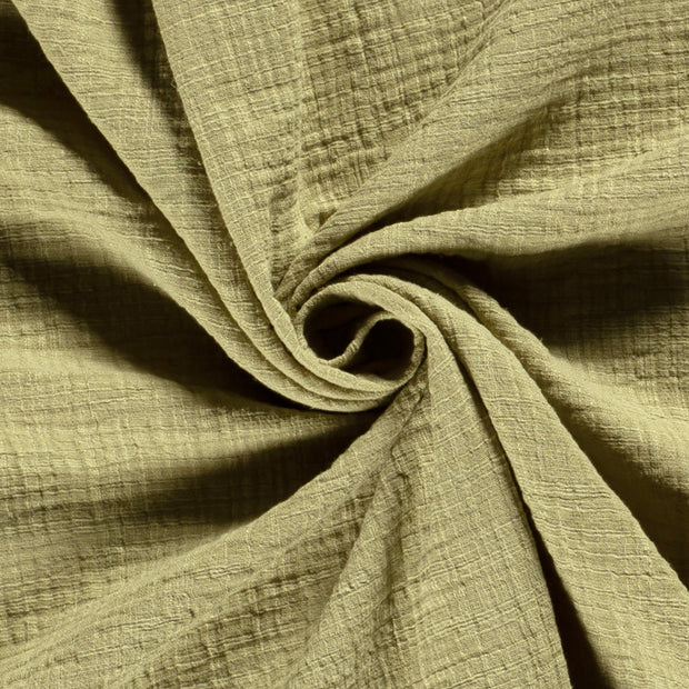Muslin fabric Unicolour Olive Green
