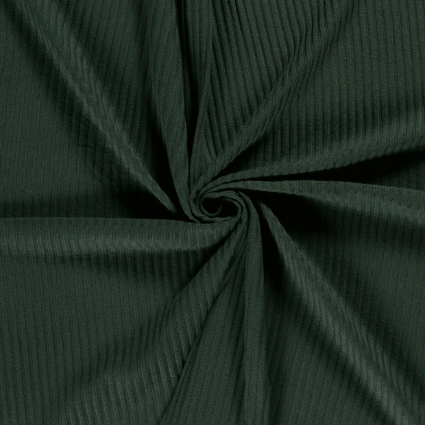 Rib Jersey stof Donker groen 