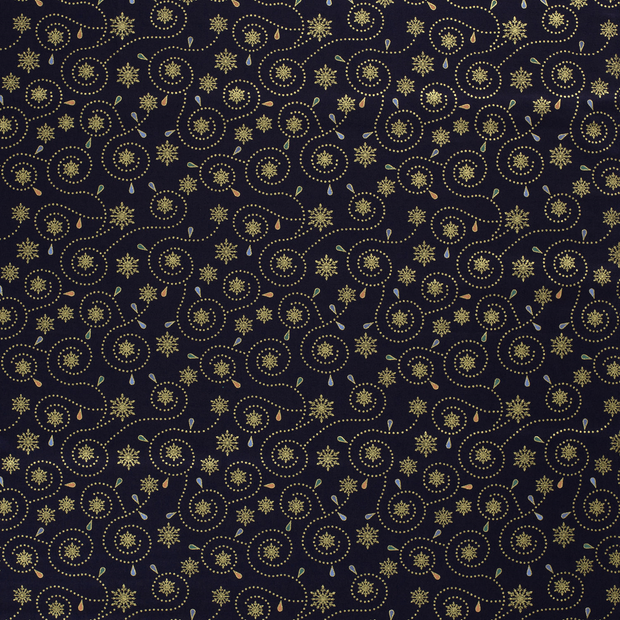Cotton Poplin fabric Navy 