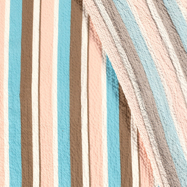 Viscose Bubble fabric Stripes printed 
