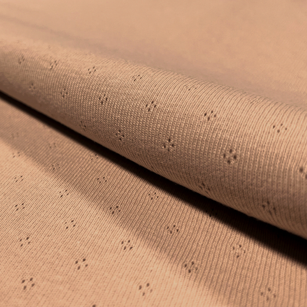 Pinpoint fabric Unicolour Nutmeg