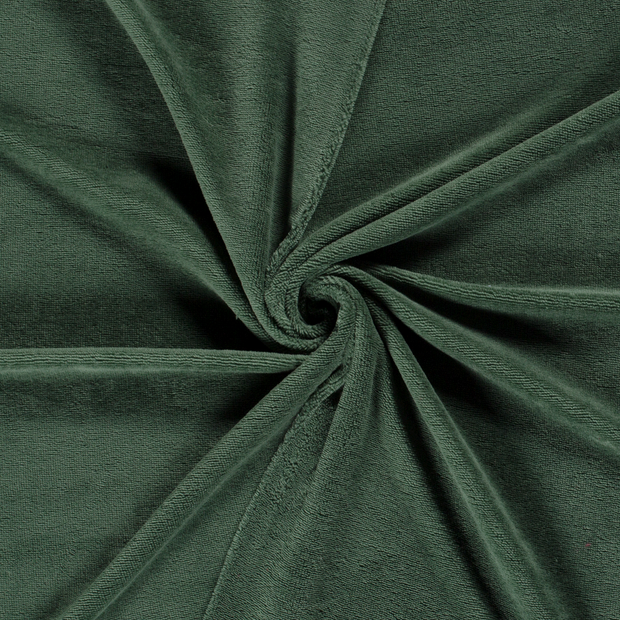 Bamboe Fleece stof Donker groen 