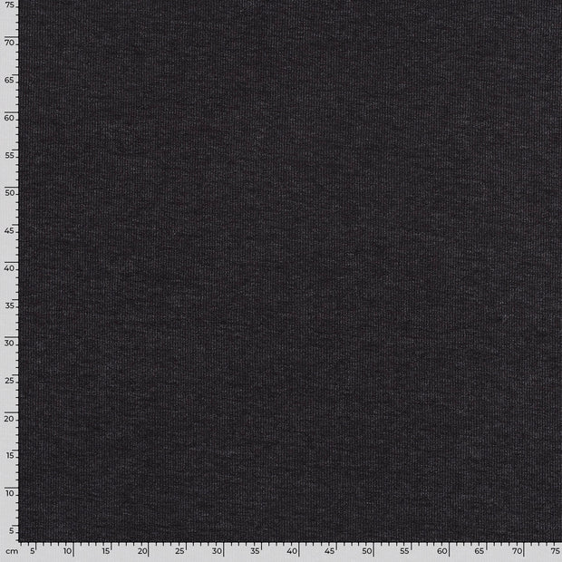 Rib Jersey fabric Melange Black