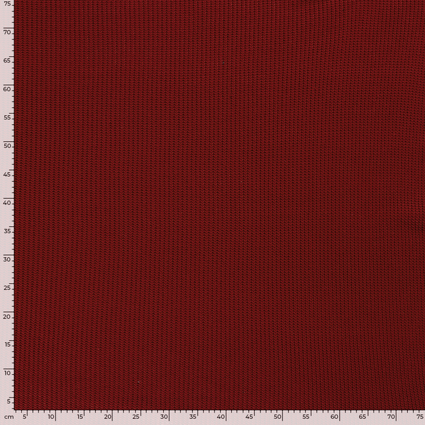 Heavy Knit tissu Torsade Rouge Bordeaux