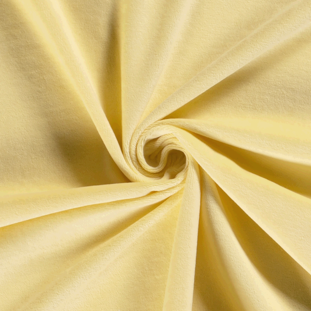 Nicky velours fabric Unicolour Light Yellow
