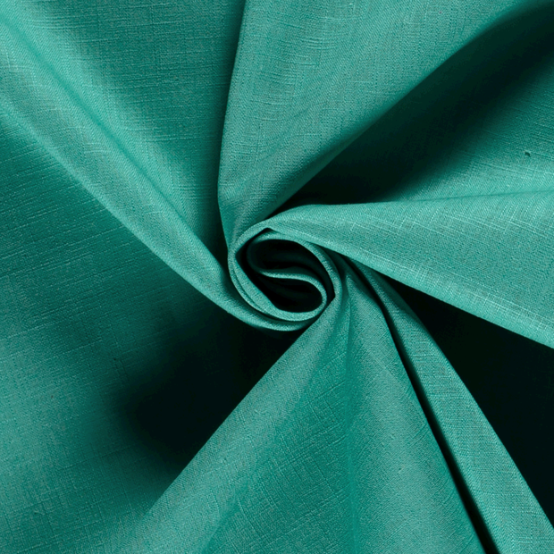 Ramie Linen fabric Unicolour Turquoise