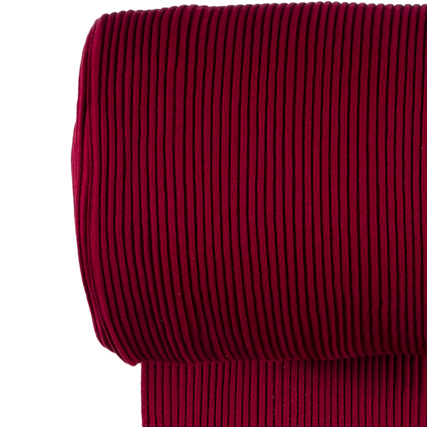 Cuff Material 3x3 rib fabric Unicolour Bordeaux