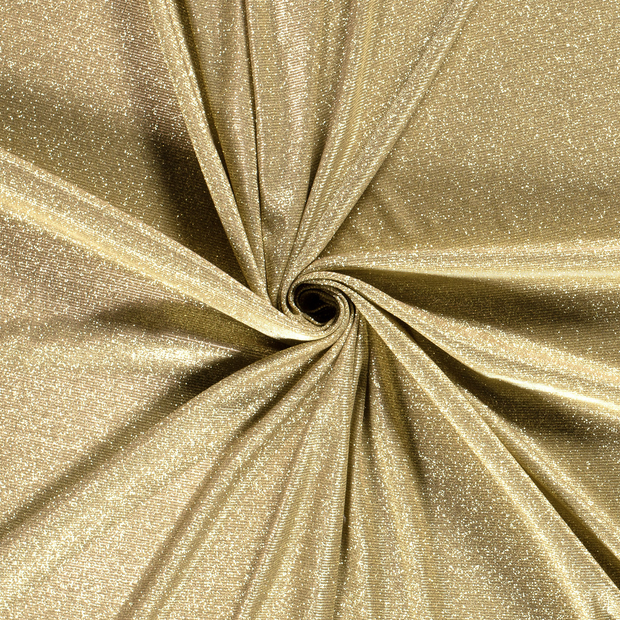 Polyester Jersey fabric Gold Lurex 