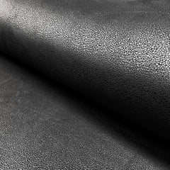 Suede leather foiled Unicolour Black