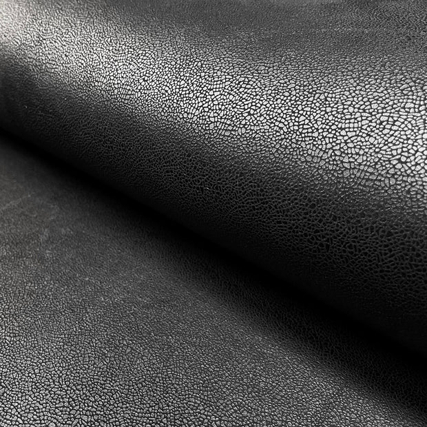 Suede leather fabric Unicolour Black