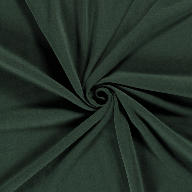 Alphen Fleece tela Verde oscuro cepillado 