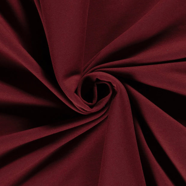 French Terry fabric Unicolour Bordeaux