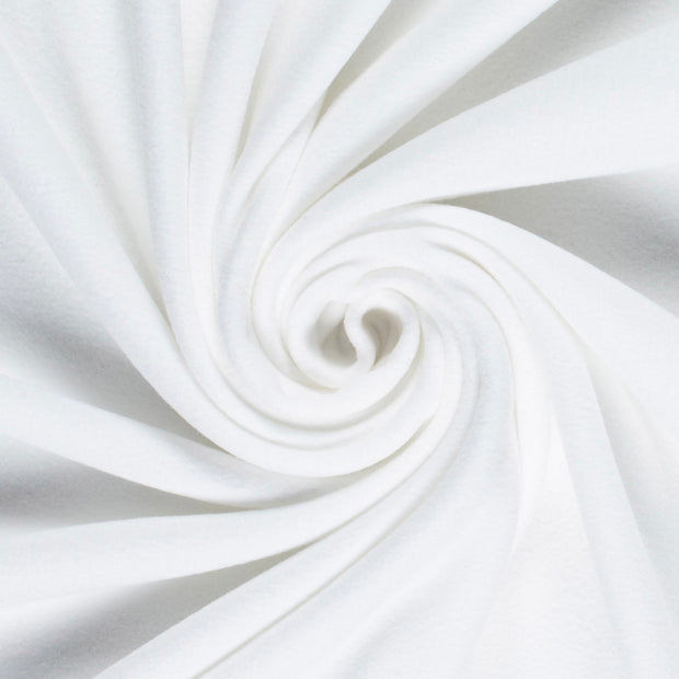 Microfleece tissu Unicolore Blanc cassé