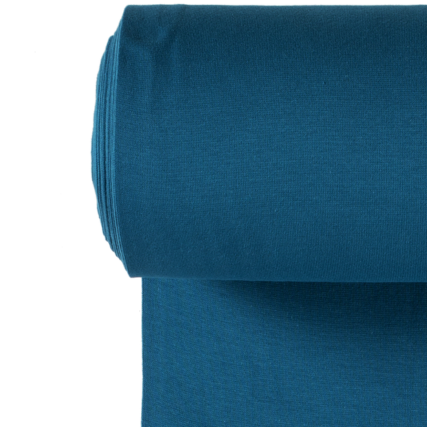 Bord Cote tissu Unicolore Paon bleu