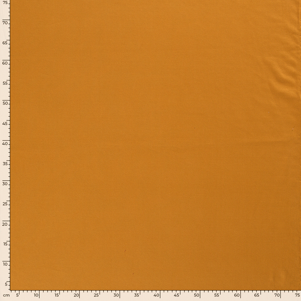 Rib Jersey tissu Unicolore Ocre