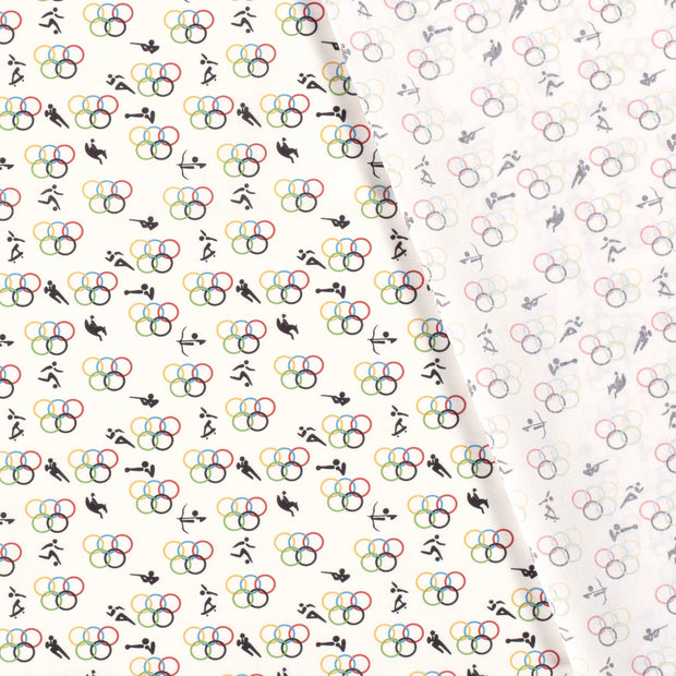 Cotton Poplin fabric Games printed 